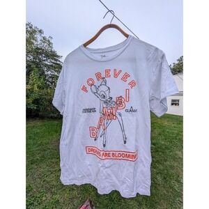 Disney Bambi T-Shirt Forever Dreams Are Blooming Graphic Tee Womens‎